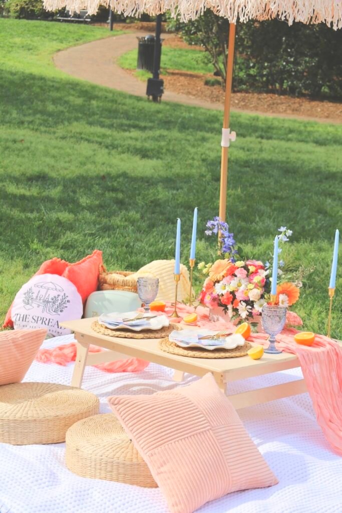 A Charming Carolina Picnic with Bright Florals and Citrus Accents