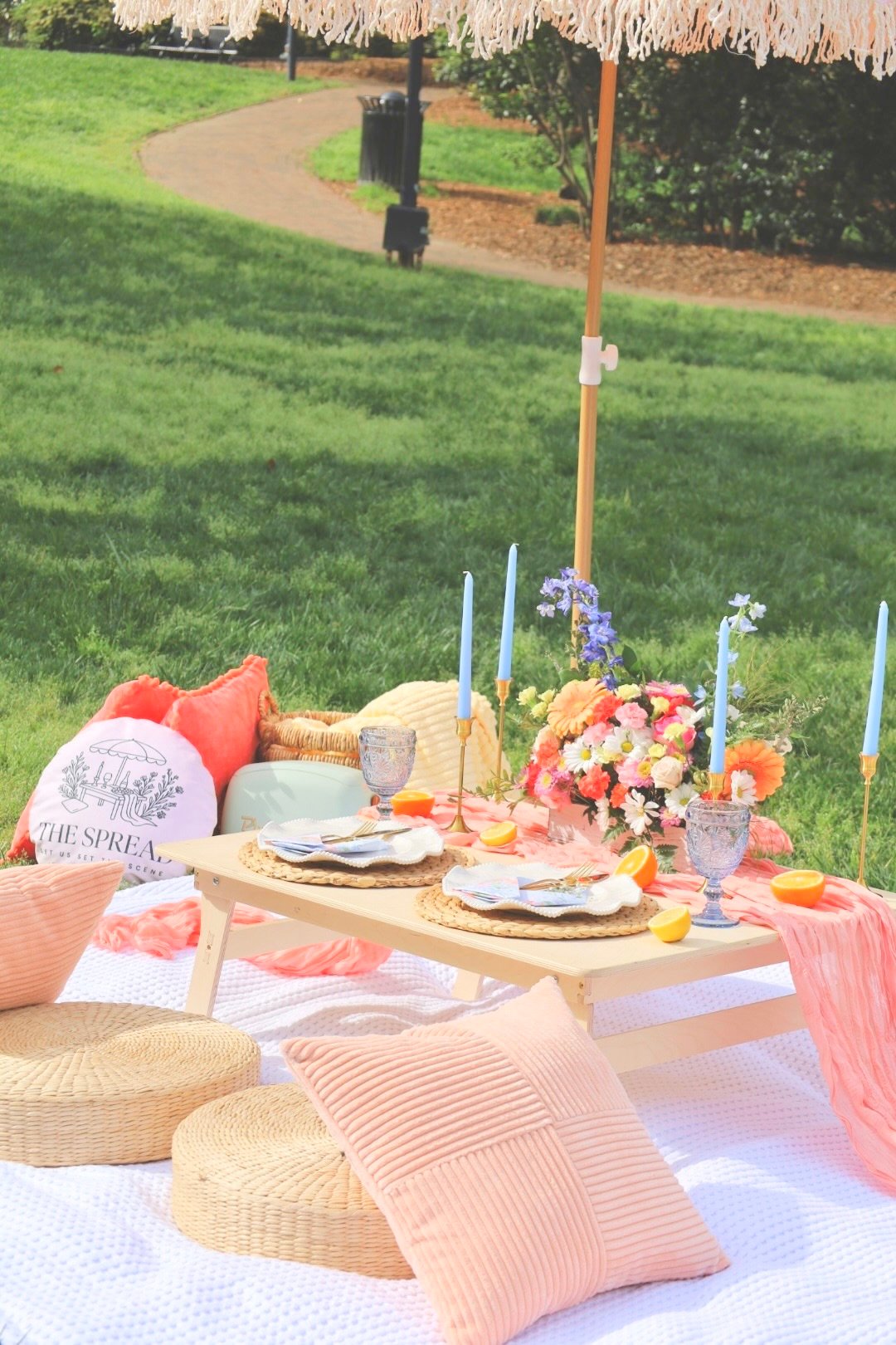 A Charming Carolina Picnic with Bright Florals and Citrus Accents