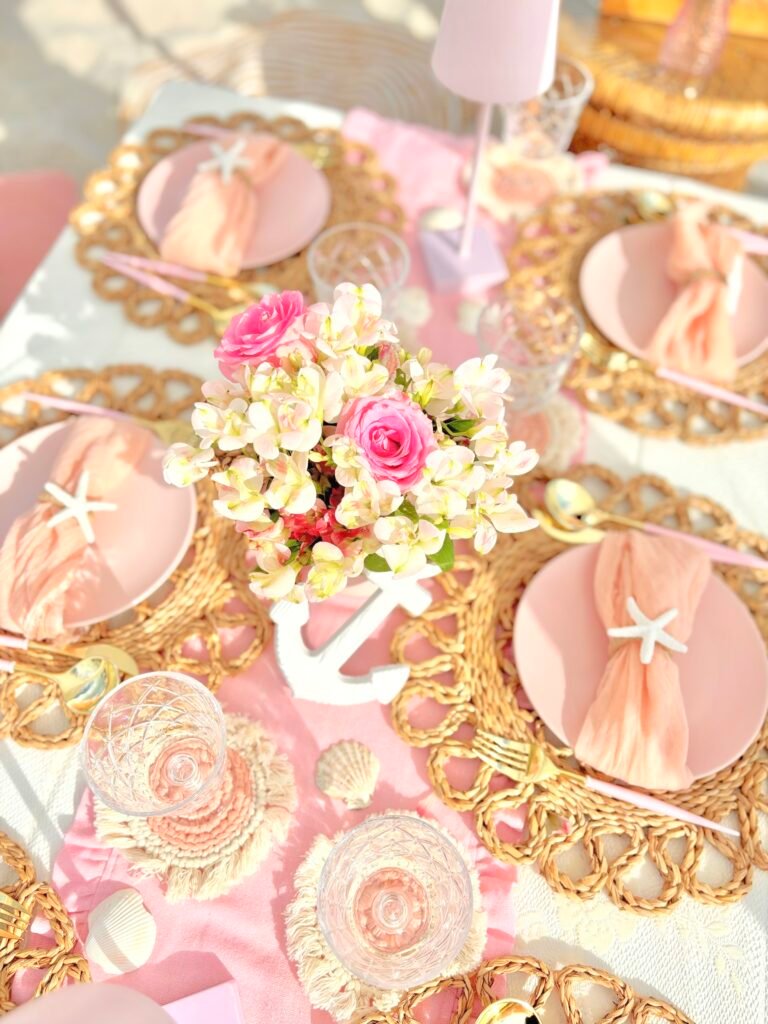 A Breezy Birthday Picnic with Starfish Napkin Rings and Coastal Accents