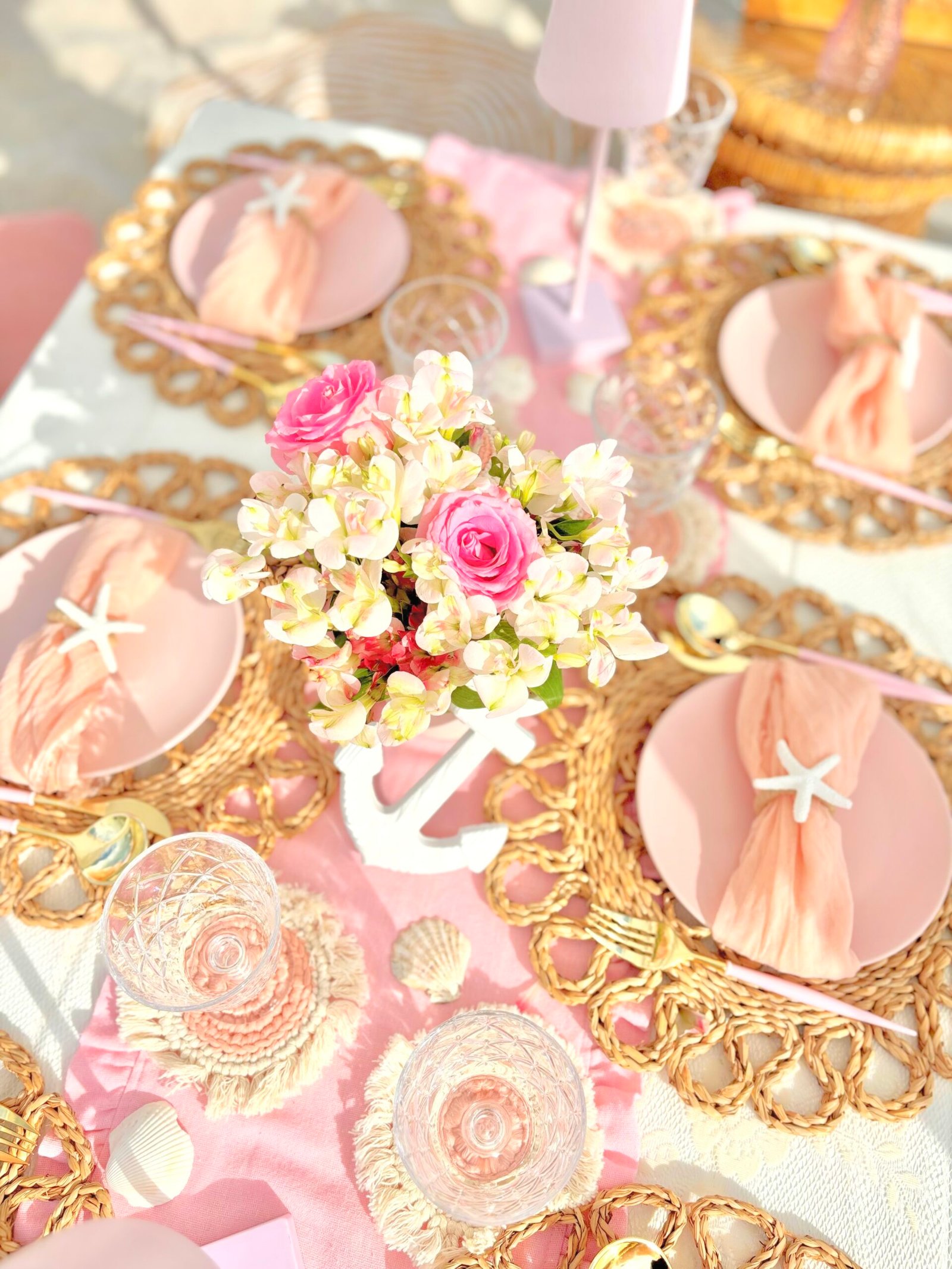 A Breezy Birthday Picnic with Starfish Napkin Rings and Coastal Accents